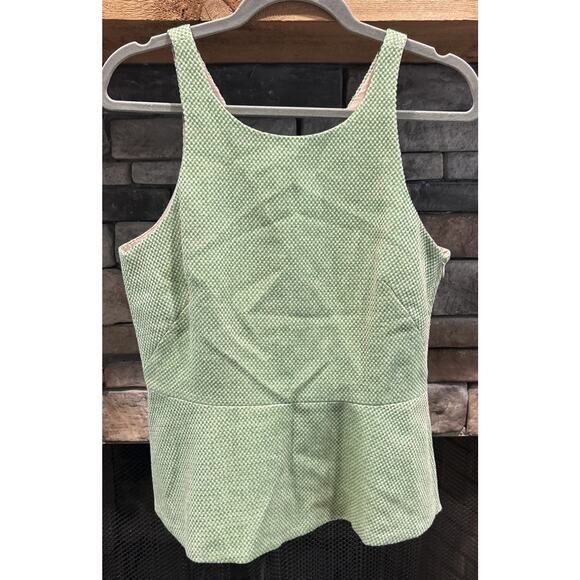 Women’s BANANA REPUBLIC Green Tweed Peplum Shirt Size 6 NWT *B1 - Picture 1 of 4